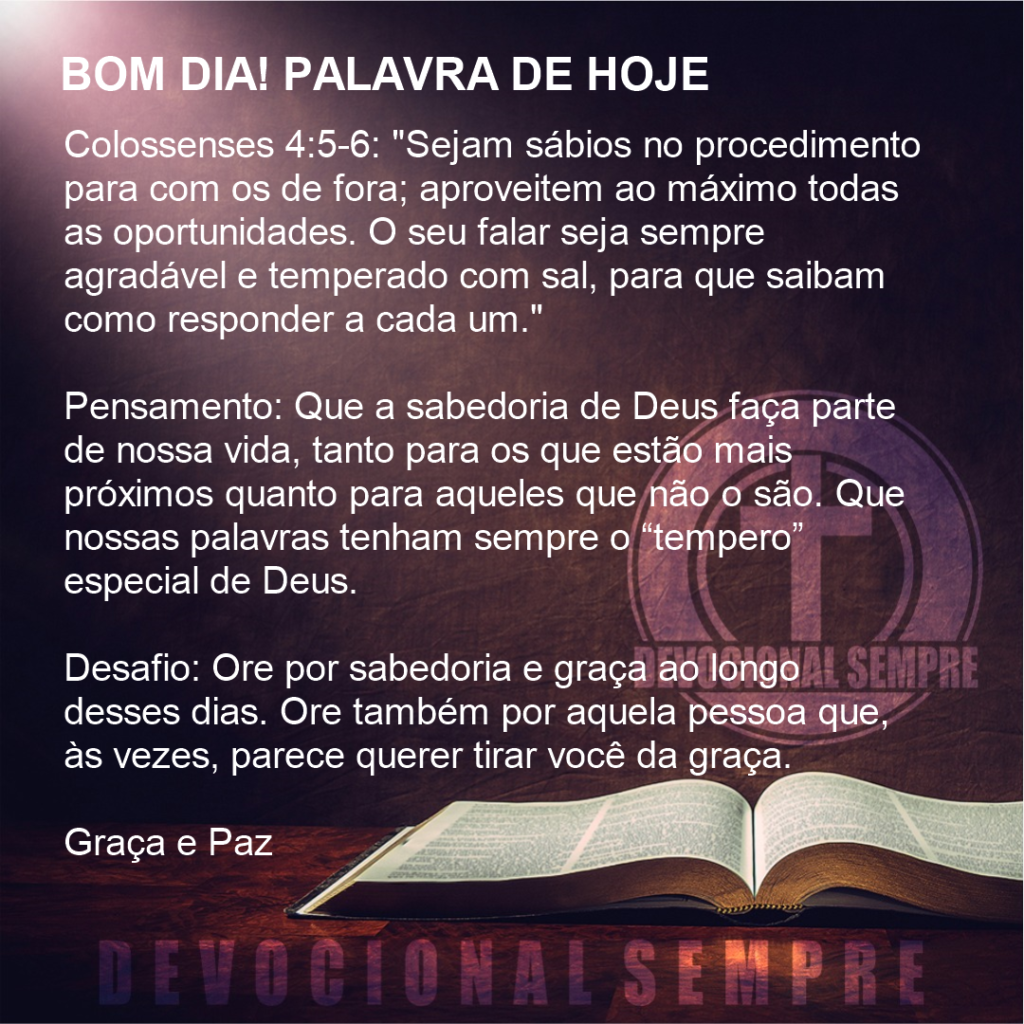 Sabedoria no Proceder