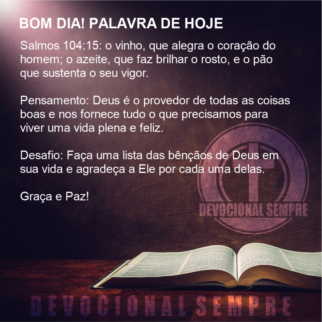 Alegria, Luz e Vigor: Os Dons de Deus