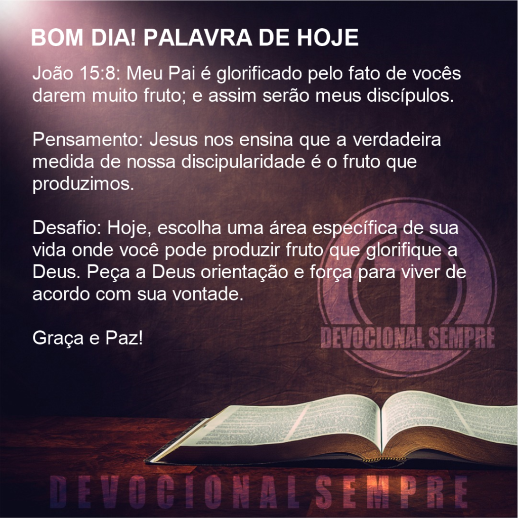 Dando Fruto para a Glória de Deus