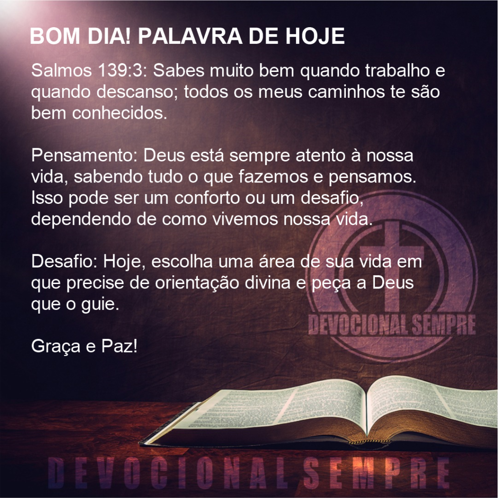 Deus conhece todos os meus caminhos