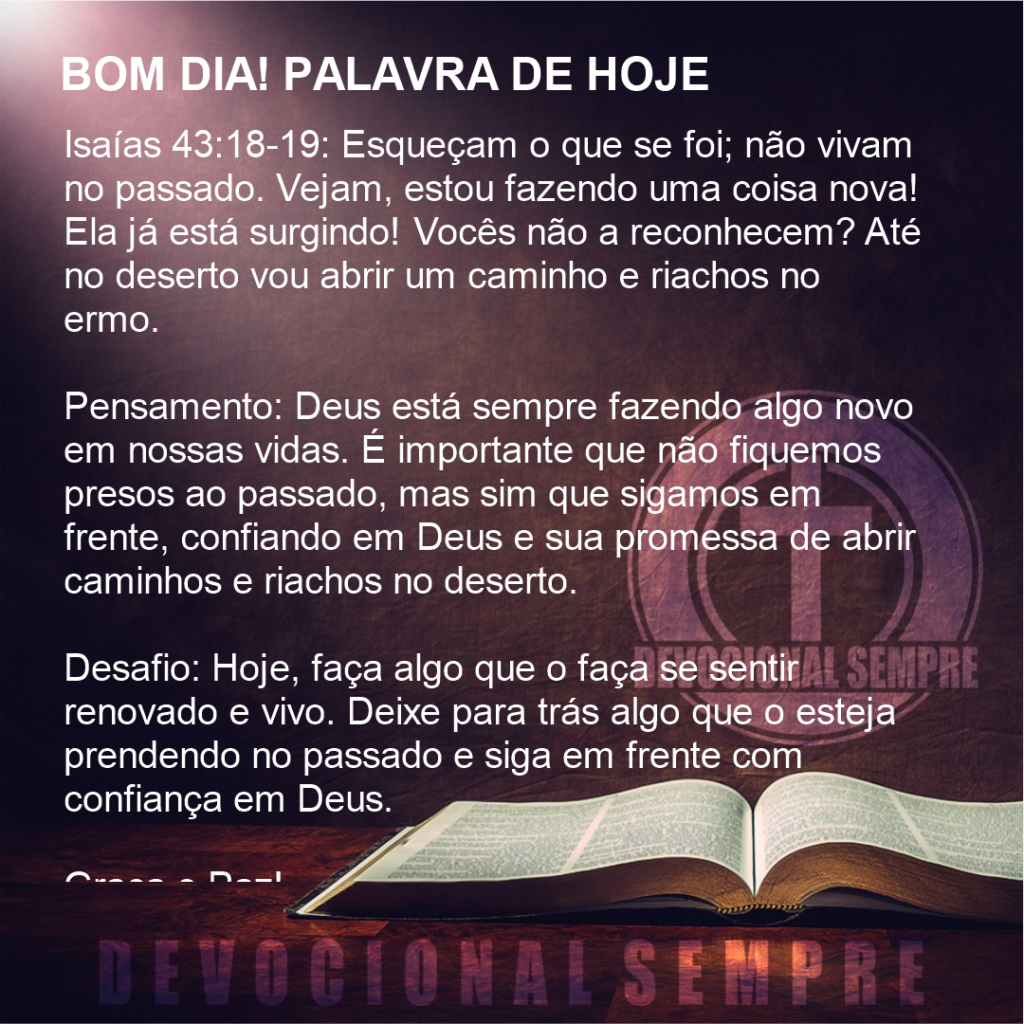Deixem o passado para trás