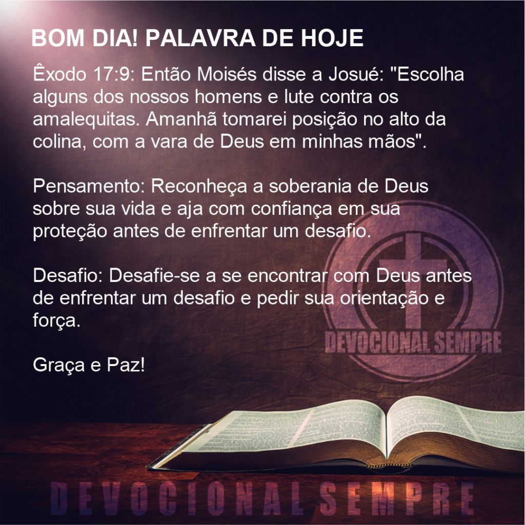 Lute com confiança em Deus