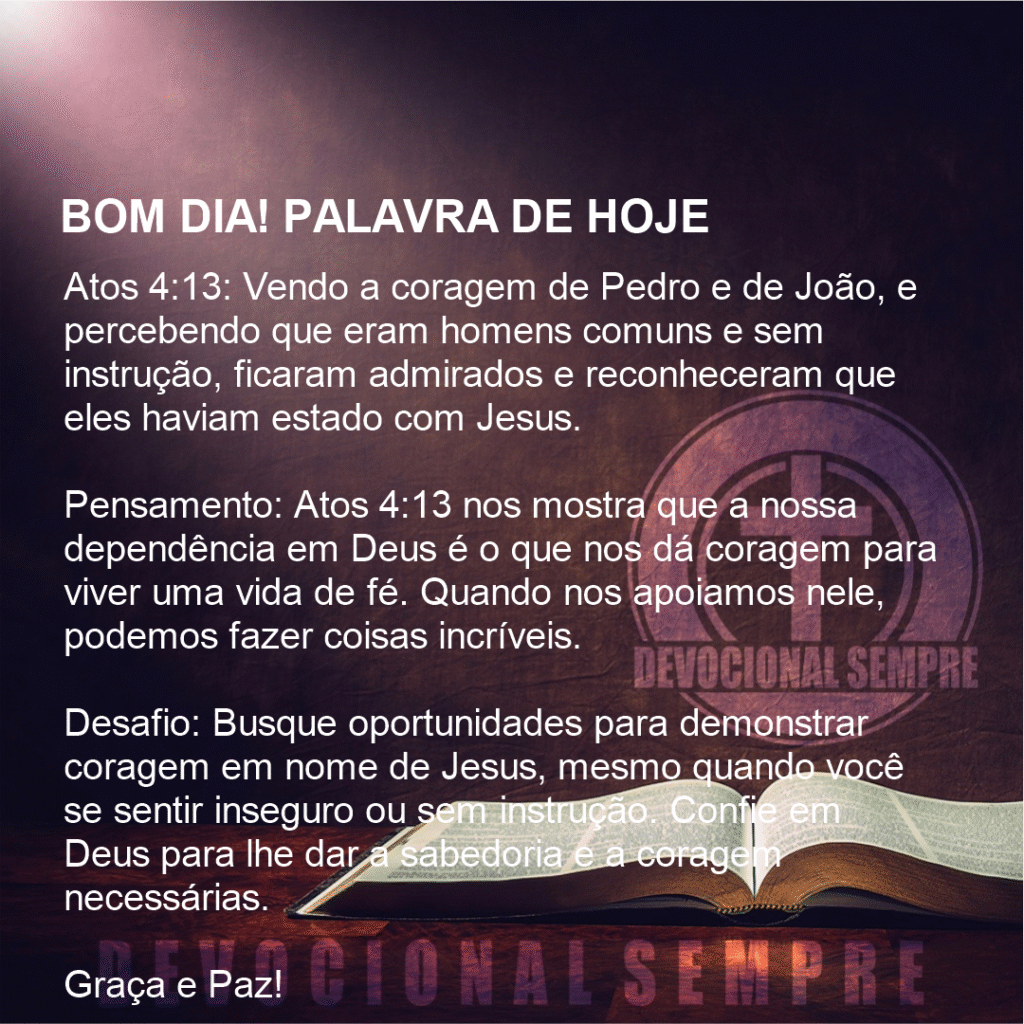 A Coragem que vem de Jesus