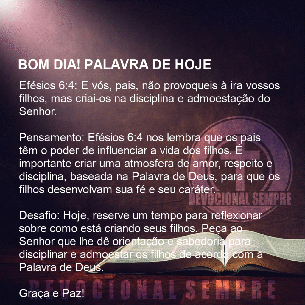 Criar na Disciplina e Admoestação