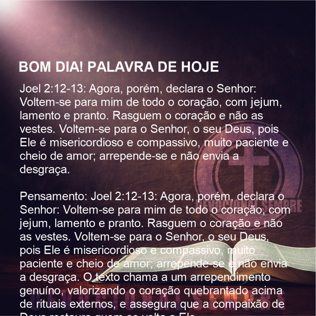 Rasgue o Coração, Não as Vestes