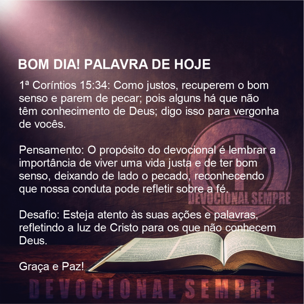 Recupere o Bom Senso