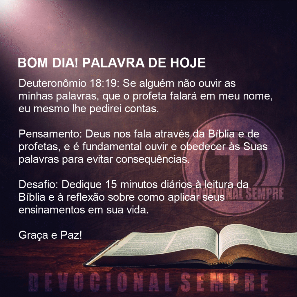 Obediência às Palavras de Deus
