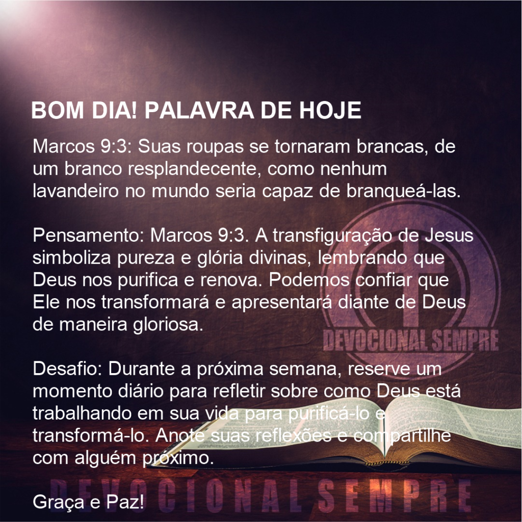 Roupas Brancas Resplandecentes