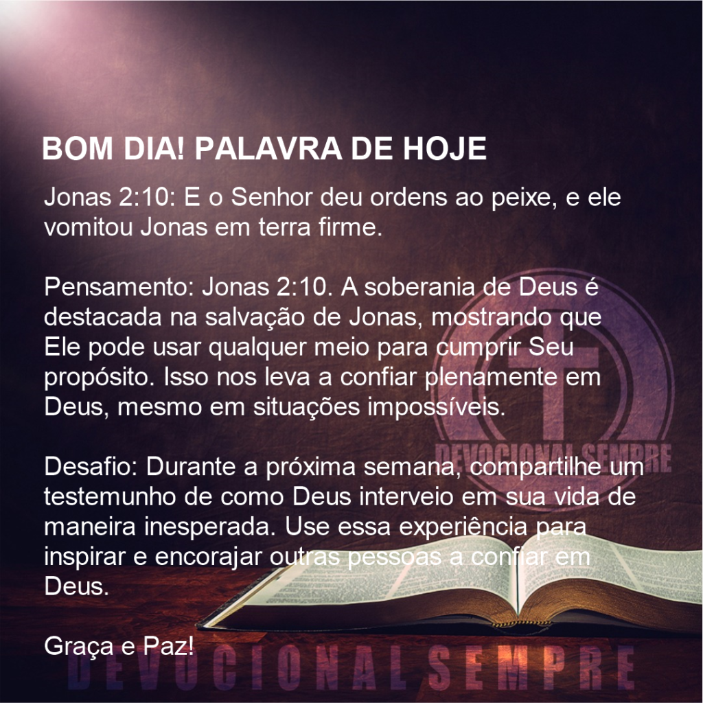 Salvo pelo Poder de Deus