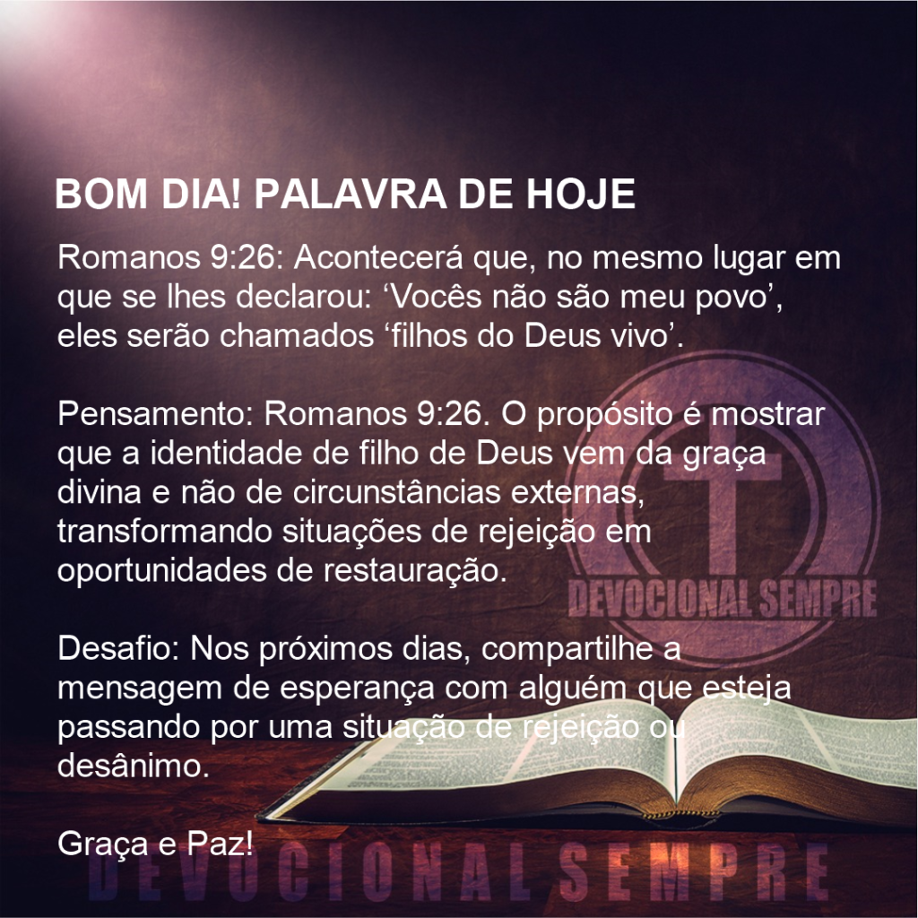 De Povo Rejeitado a Filho Amado