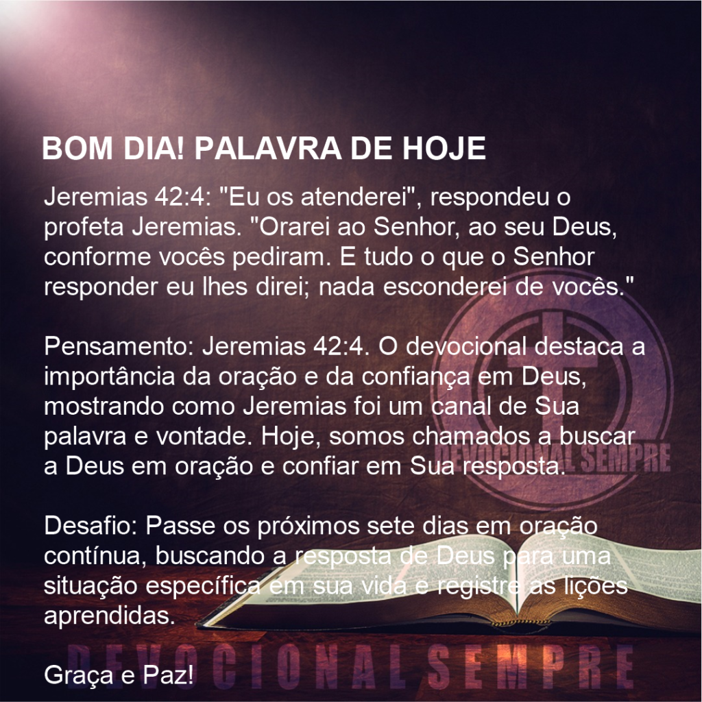 Ouvindo a Resposta de Deus