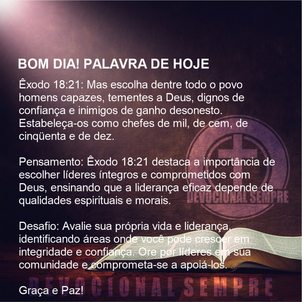 Líderes Dignos e Tementes a Deus