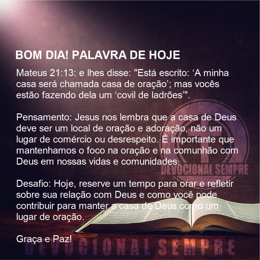 A Casa de Deus: Um Lugar de Oração