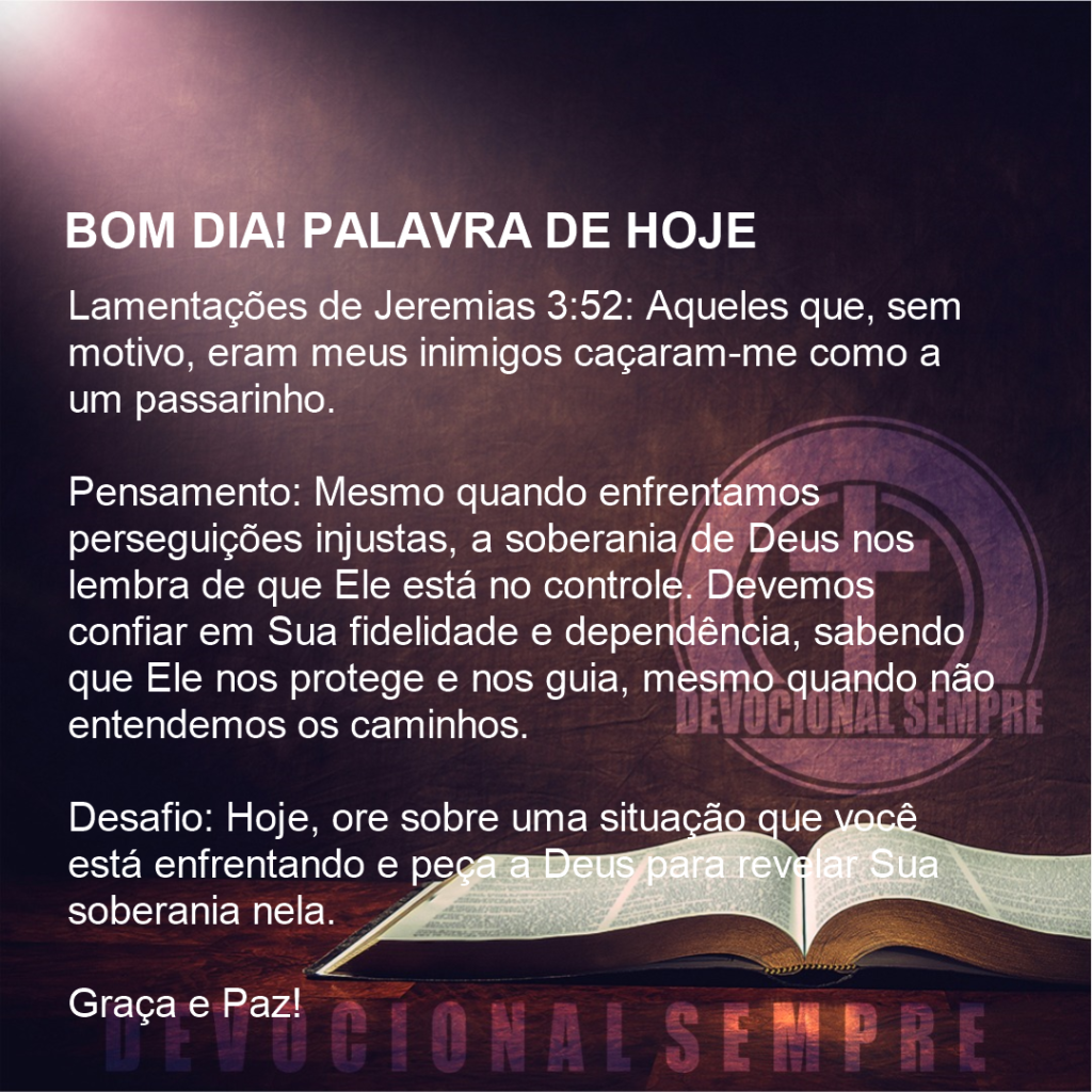 Perseguindo a Soberania de Deus em Tempos de Adversidade
