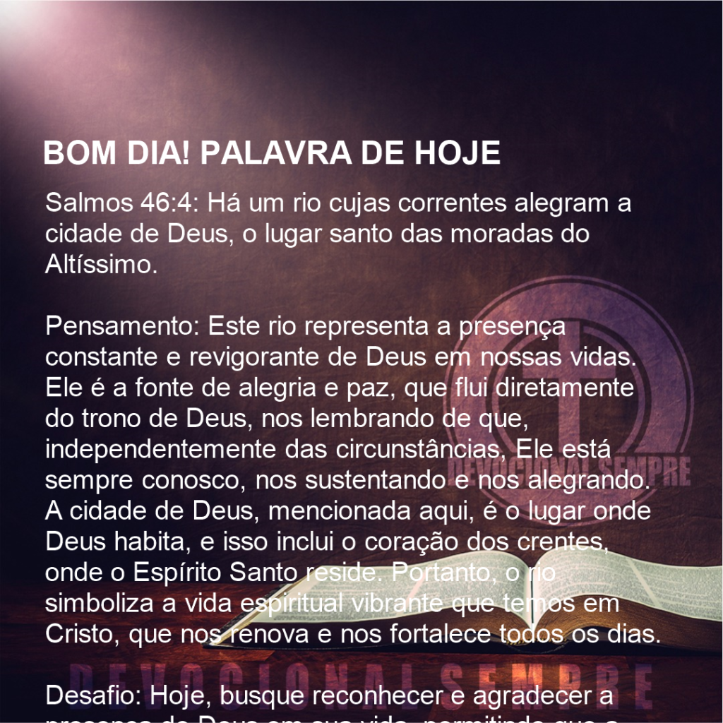 O Rio da Vida de Deus